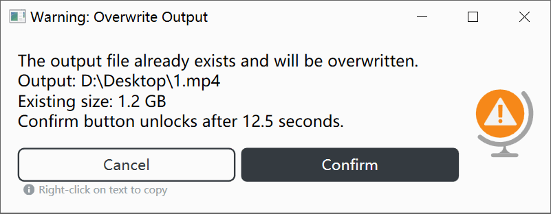 Warning Modal & Overwrite Protection